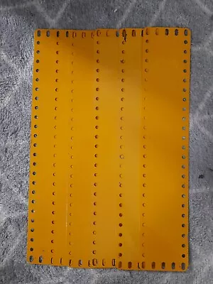 Buy 6x Meccano Yellow Metal Strip Plates, 12.5 Inch, Part 197 • 22£