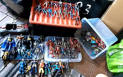 Buy Large Bundle Of Superheroes Figures Spiderman, Batman, Iron-man And Accessories  • 35£