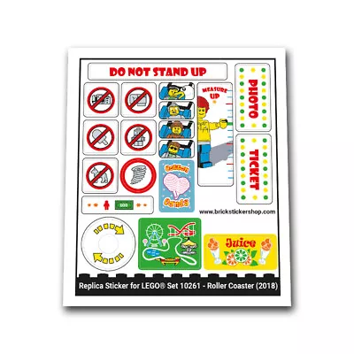 Buy Replacement Sticker For Set 10261 - Roller Coaster • 6.36£