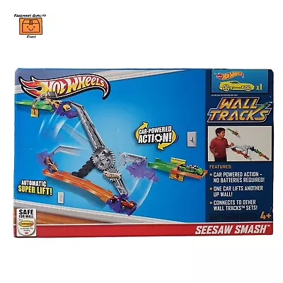 Buy Hot Wheels Wall Tracks Seesaw Smash Track Set - Car Powered Action (New Boxed) • 39.99£