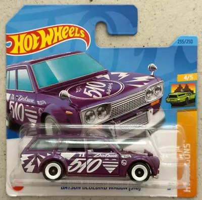 Buy Hot Wheels DATSUN BLUEBIRD WAGON 510 HW Wagons Short Card With Protector R34 • 7.49£