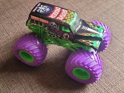 Buy Diecast Hot Wheels Monster Jam Grave Digger Monster Truck Purple Wheels 1:64 • 5£