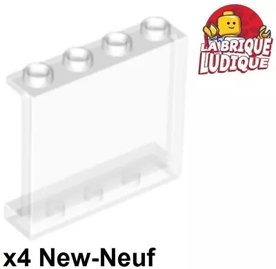 Buy LEGO 4x Panel 1x4x3 Side Holder(H) . Studs Trans Clear 60581 New • 3.13£