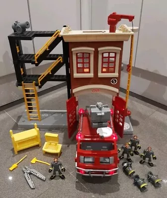Buy Fisher Price Imaginext Fire Engine & Station With Figures & Accessories  • 19.99£