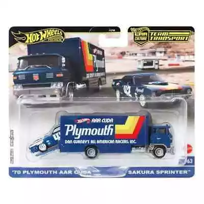 Buy Hot Wheels Team Transport '70 Plymouth AAR Cuda & Sakura Sprinter Brand New • 18.99£