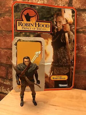 Buy Vintage Kenner Robin Hood Prince Of Thieves Longbow Robin Figure With Card 1991 • 19.95£