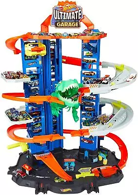 Buy Hot Wheels City Ultimate Garage Playset 91cm Tall T-Rex Dinosaur Ages 5-8 GJL14 • 114.99£