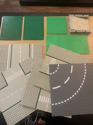 Buy Lego Road Base Plate Bundle Grey & Green & Ramp Plates/ Base Boards Free P&P • 22.99£