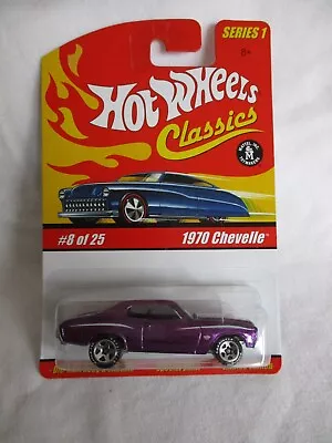 Buy Hot Wheels 05 Classics Series 1, 1970 Chevelle Purple Chrome Sealed In Card • 6.78£