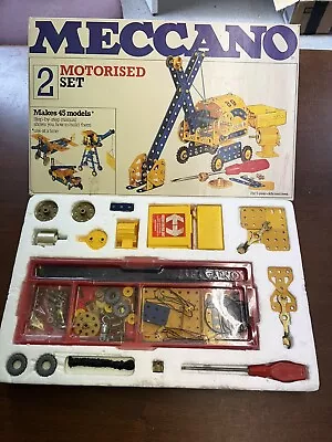 Buy Vintage Meccano Motorised Set 2, 1978, 100% Complete In Box With Manuals • 49.50£