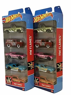 Buy Hot Wheels Flames 5 Pack 🔥Brand New OVP HTV47 With 83 Chevy Silverado '56 Ford • 13.99£