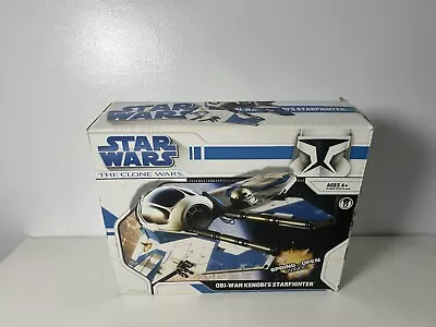 Buy Star Wars Obi Wan's Jedi Starfighter Blue Hasbro 2004 Used No Missiles (88) • 34.99£