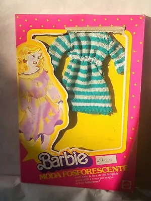 Buy 1970's Mattel Barbie FLUORESCENT-FLUO FASHION DRESS (GLOWS IN THE DARK) +box • 48.56£