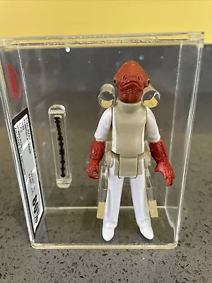 Buy Star Wars Vintage, 1982  ,UKG 8O% ADMIRAL ACKBAR, H.K Not AFA - Laser Cut Case • 59.99£