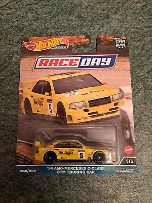Buy Hot Wheels Race Day 2023 94 AMG-Mercedes C-class DTM Touring Car Yellow 5/5. New • 13.50£