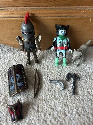 Buy Playmobil Knight, Pirate And Wolf Figures With Accessories • 5£