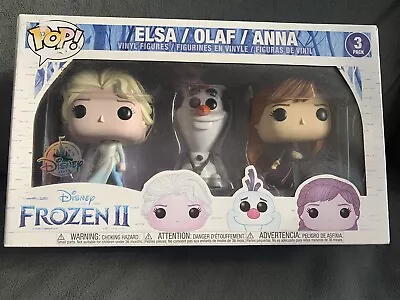 Buy New Sealed Funko POP Disney Figure : Frozen II 3 Pack Elsa / Olaf / Anna Princes • 19.95£