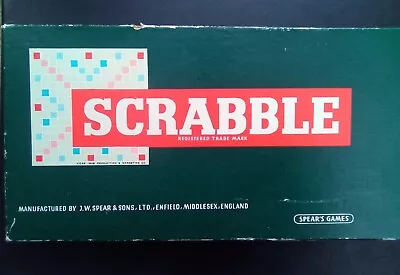 Buy Vintage Scrabble - Vintage 1955 -Plastic Tiles & Plastic Racks. Complete. • 4£