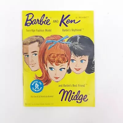 Buy 1962 Mattel Vintage Ken Midge (V2) Barbie Booklet • 14.67£
