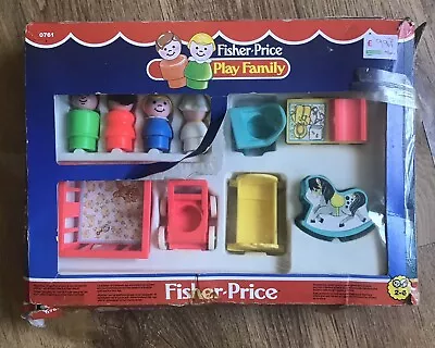 Buy Fisher Price 1986 Boxed Play Family Little People Toys Vintage Retro 1980s • 44.99£