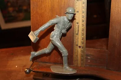 Buy Vintage Marx WWII 6  Figure Toy Soldier German Infantry With Machine Gun • 18.64£