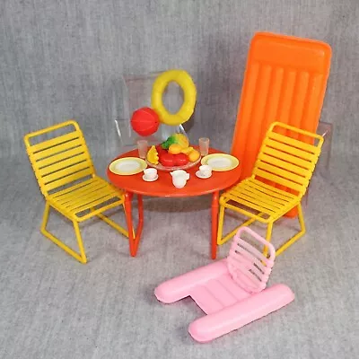 Buy BARBIE MATTEL ARC TOYS Vintage 1980s Doll Backyard Pool BBQ Play Set • 40.42£