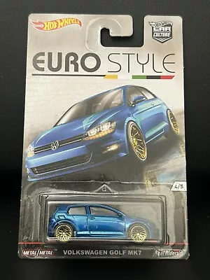 Buy Hot Wheels Premium Car Culture Euro Style Volkswagen Golf MK7 Blue 4/5 • 34.99£