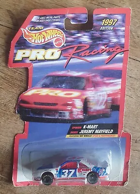 Buy 1997 Ed, Hot Wheels 'Pro Racing' Collectible Toy - JEREMY MAYFIELD #37 KMart Box • 7.99£