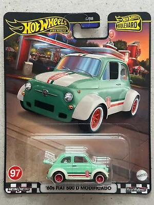 Buy 2024 Hot Wheels Boulevard 97 60s FIAT 500 D MODIFICADO With Protector • 19.99£