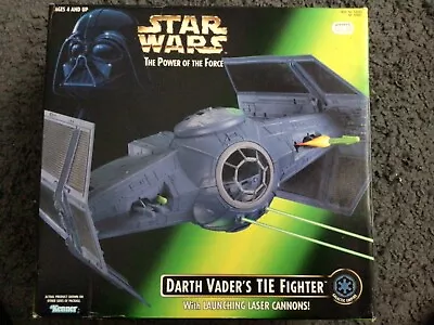 Buy Star Wars Darth Vaders TIE Fighter  Power Of The Force 1996 Kenner Excellent • 45£