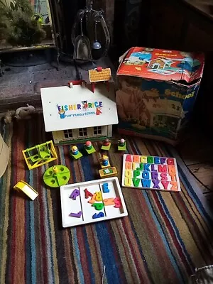 Buy Vintage 1971 Fisher Price Play Family School House Complete With Box  • 25£