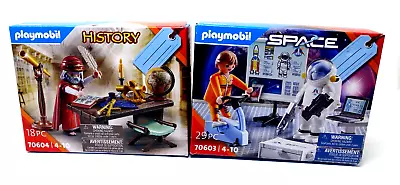 Buy Playmobil 70603 Space And 70604 History - Two Set Bundle - New And Sealed • 17.99£