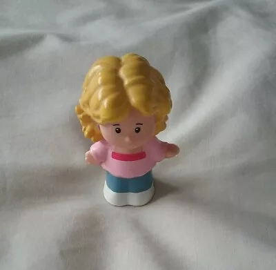 Buy Fisher Price Little People Figure Blonde Girl Pink Top 2012 • 6.49£