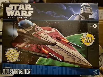 Buy Hasbro Star Wars The Clone Wars Obi Wan Jedi Starfighter Sealed Boxed • 34.99£