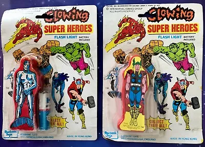 Buy 1976 Marvel Comics Thor & Silver Surfer SUPER HEROES TOY Flashlight Vintage Mego • 175£