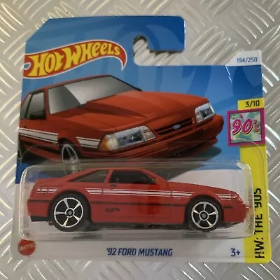 Buy Hot Wheels ‘92 Ford Mustang 1:64 Mattel Diecast (Red) • 4£
