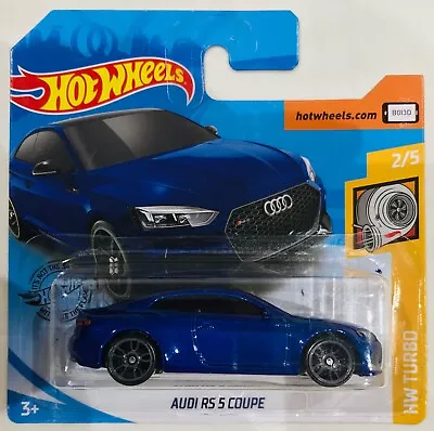 Buy Hot Wheels Audi RS 5 Coupe Metallic Blue HW Turbo Short Card 2020 • 7.99£