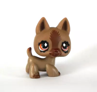 Buy Hasbro LPS Littlest Pet Shop | #491 German Shepard | Grey Dog Orange Eyes Brown • 3.77£