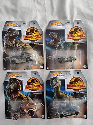 Buy Hot Wheels Jurassic World Dominion Character Cars Bundle Of 4 Dinosaur Cars New • 13.49£