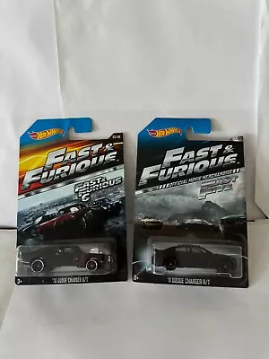 Buy Hot Wheels Lot 2x Fast & Furious '70 Dodge Charger R/T MT64 • 18.77£