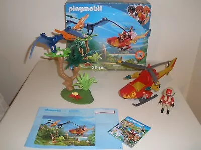 Buy Playmobil Dinosaur - Explorers 9430 Pterodactyl, Helicopter 100% Complete + Box • 12£