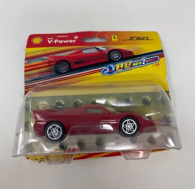 Buy Powered By Shell V-Power Hot Wheels Mattel Red Ferrari F50 1:38 Scale SEALED • 4.50£