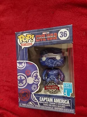 Buy Funko Pop Marvel 36 Captain America Art  Civil War Special Edition  • 7.99£