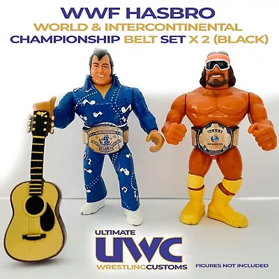 Buy WWF WWE Hasbro Wrestling Belt Set X 2 Belts For Hasbro / Mattel Retro Figures • 5.99£