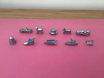 Buy Vintage Set Of 10 Silver Metal Monopoly Playing Pieces (some Rare Pieces) • 4.90£