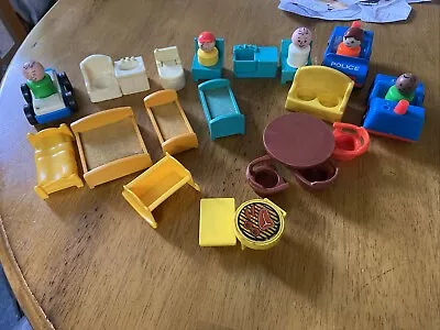 Buy Vintage 1970s Play Family By Fisher-Price People Figures Vehicles And Furniture • 24£
