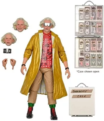 Buy ULTIMATE DOCTOR Doc BROWN FIGURE MONEY SUITCASE 20cm BACK TO THE FUTURE NECA • 43.12£