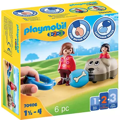 Buy Playmobil 123 Dog Train Car & Figure 6pc 18+ Months New Childrens Kids Toy Set • 12.99£