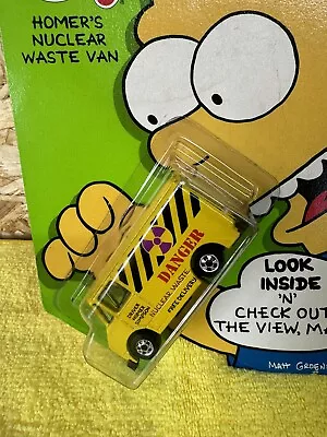 Buy Original 1990 Hot Wheels - The Simpsons Homer`s Nuclear Waste Van Silver Wheels • 14.99£