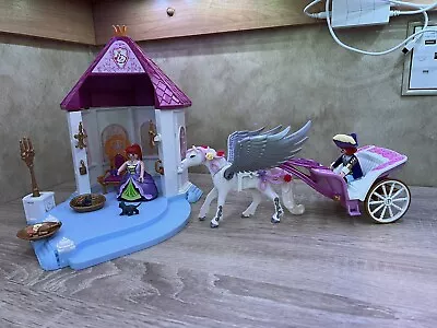 Buy Playmobil 5052 Princess Pavilion And Carriage Pegasus Good Condition  • 5£